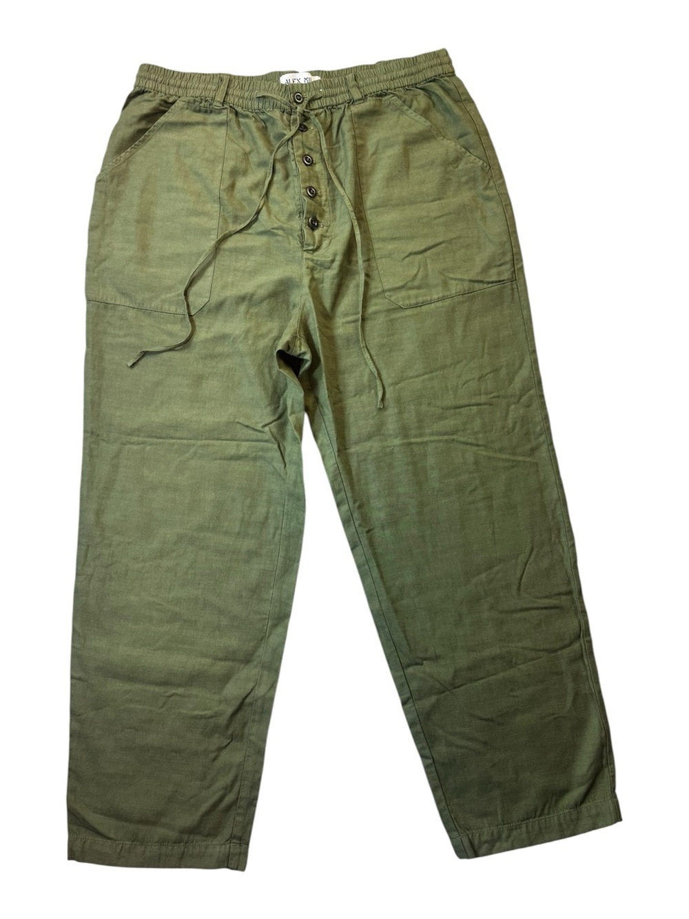 Alex Mill Ambrose Army Green Relaxed Fit Pants Size XL